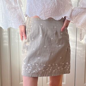 J. Crew Embroidered Skirt
